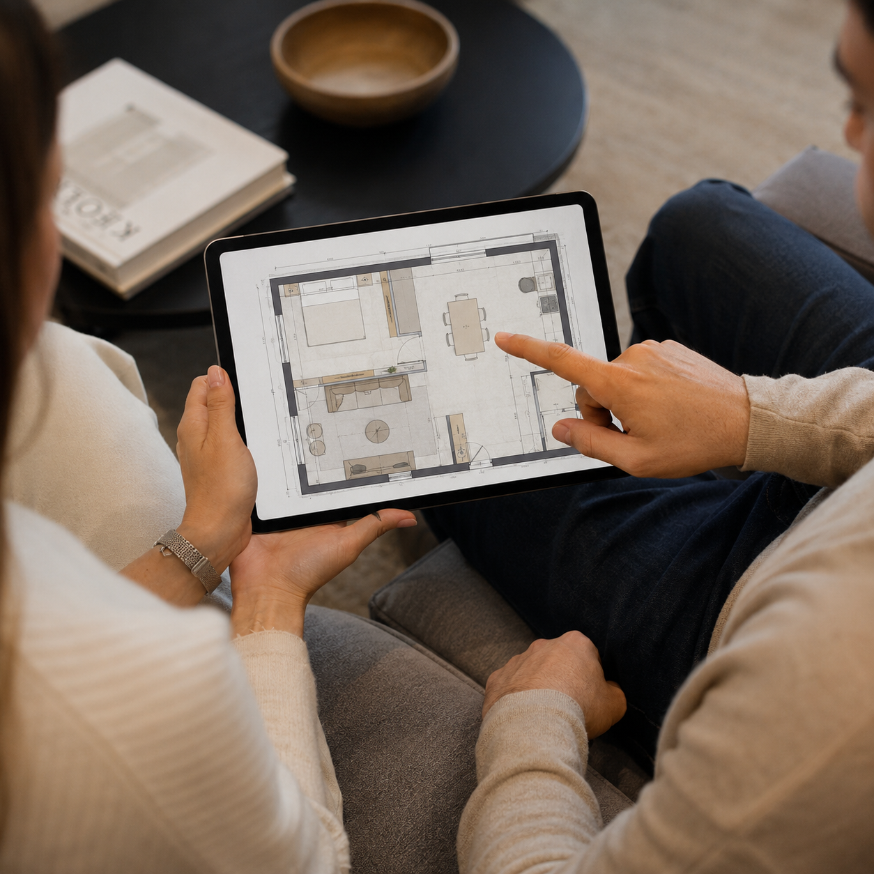 Plano de distribuci&oacute;n para organizar muebles en un ambiente